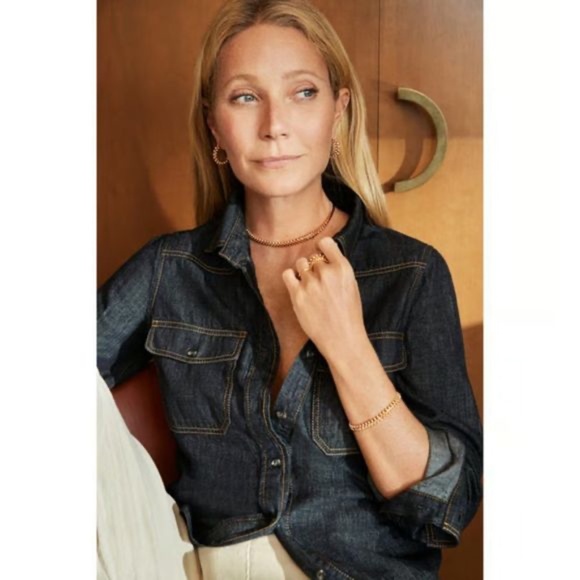 G. Label x Goop Caro chambray shirt 2 - Picture 3 of 8